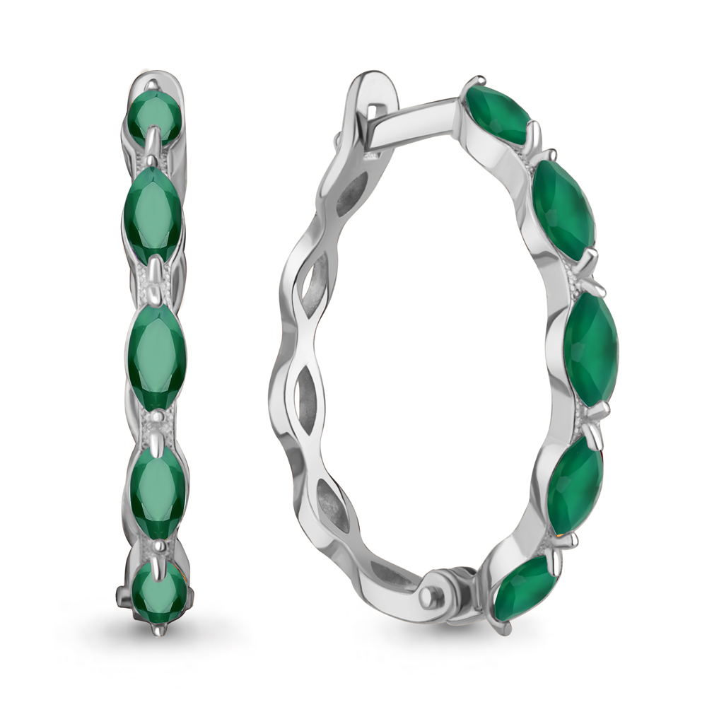 45010409 Серьги из Серебра с агатами