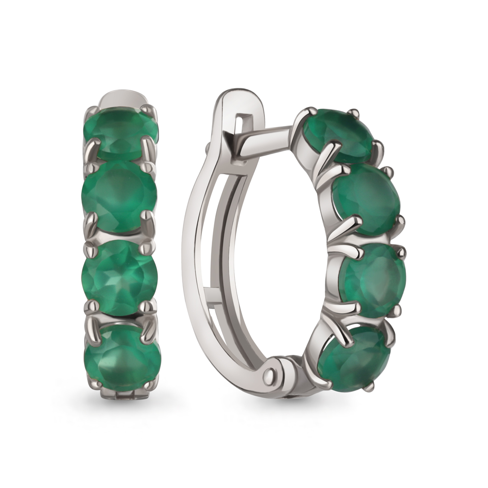 45010709 Серьги из Серебра с агатами