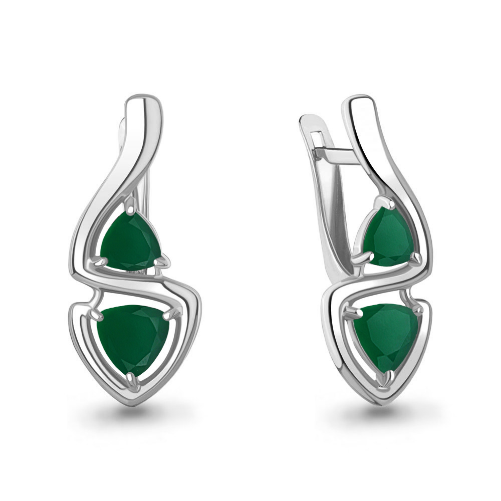 45010909 Серьги из Серебра с агатами