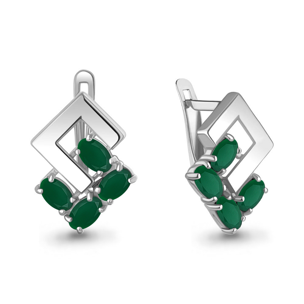 45011109 Серьги из Серебра с агатами