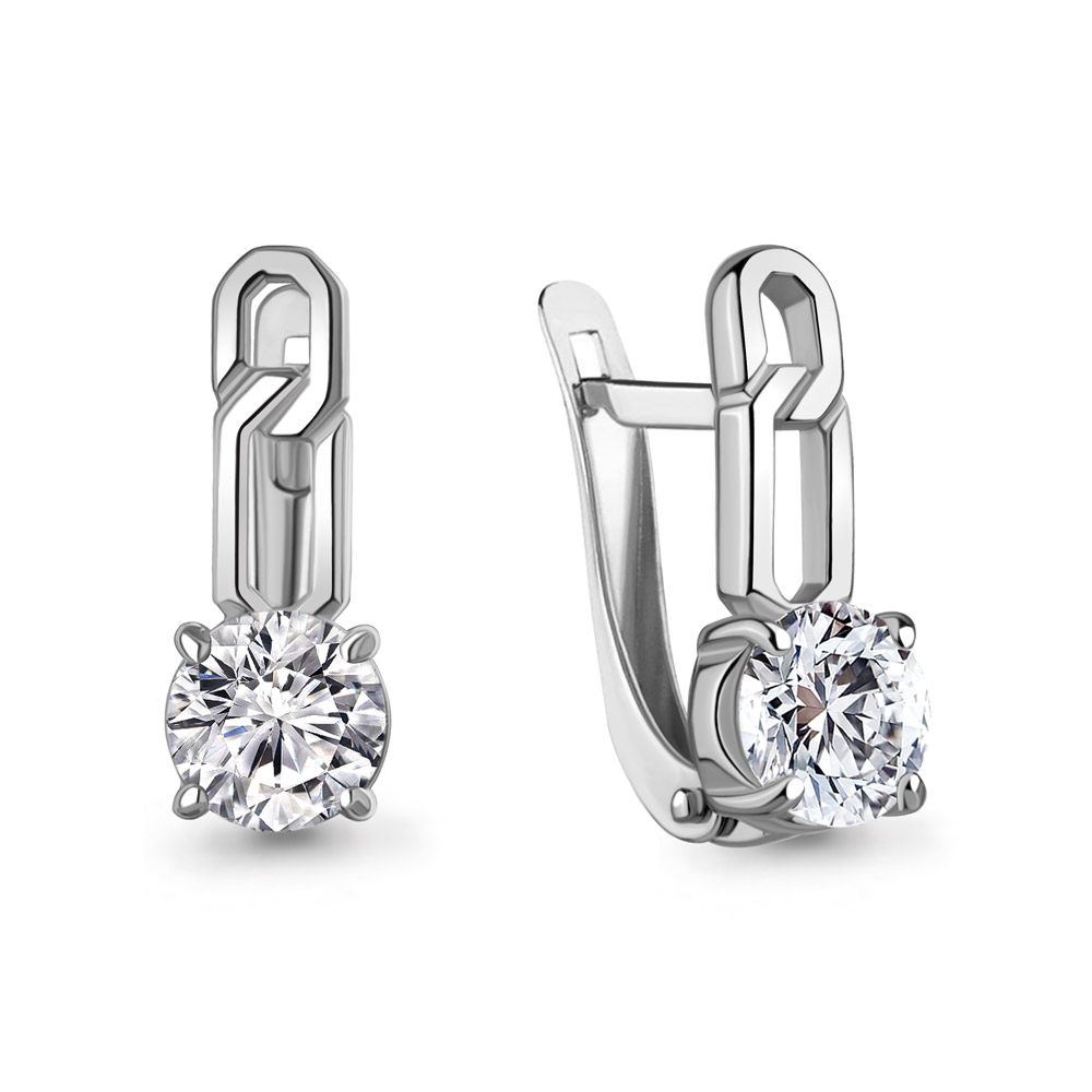 450117 Серьги из Серебра с фианитами