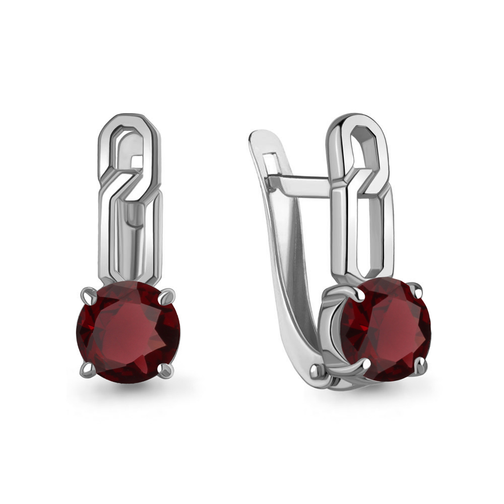 45011703 Серьги из Серебра с гранатами