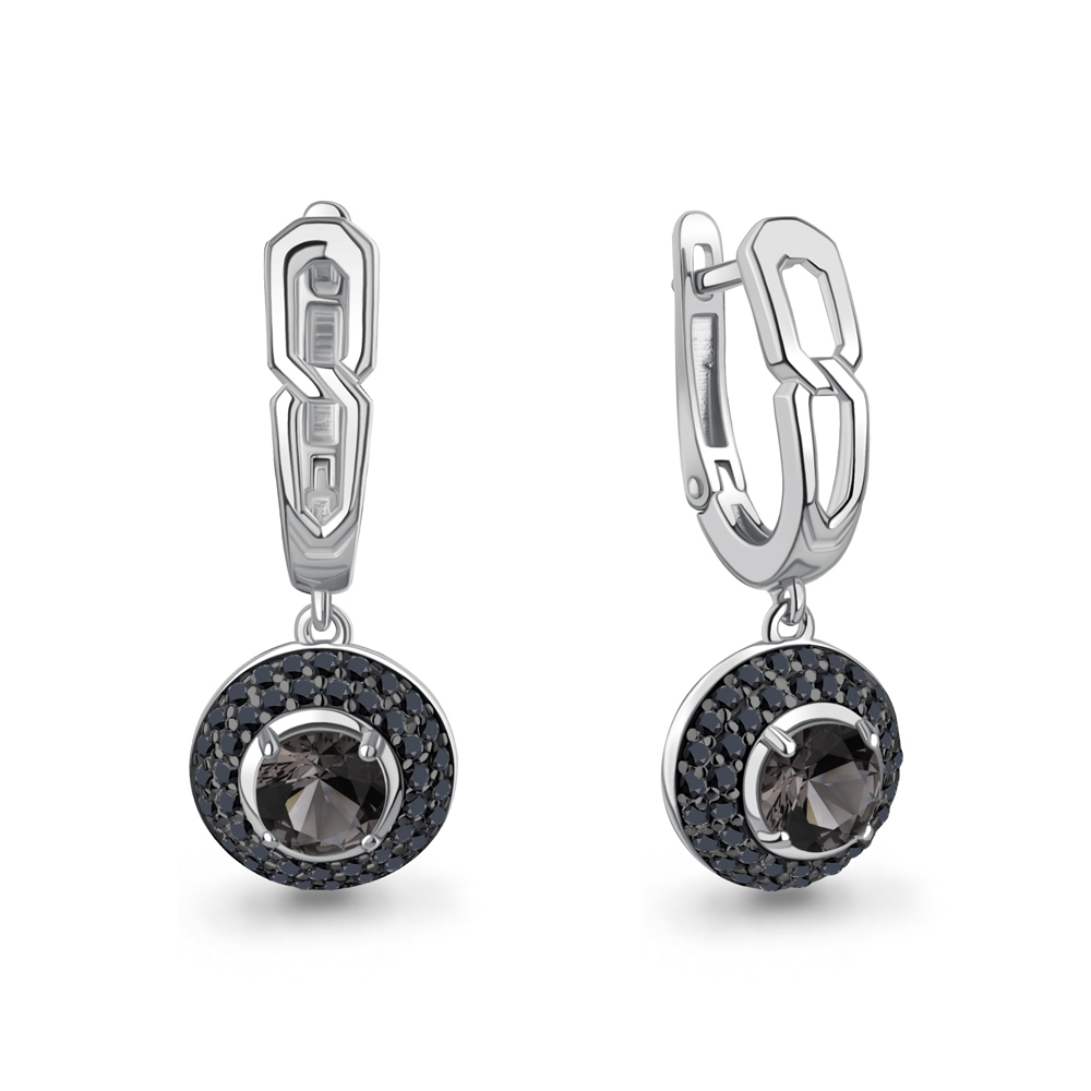 450131Ч Серьги из Серебра с нанокристаллами