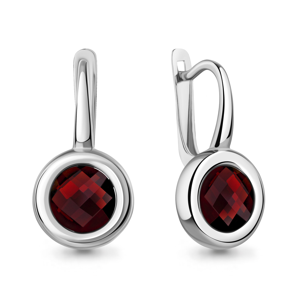 45014803 Серьги из Серебра с гранатами