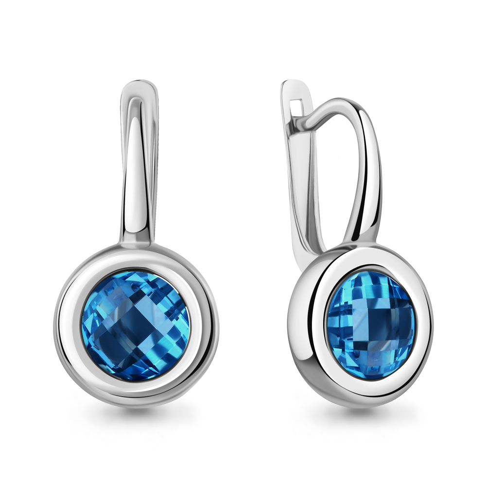 45014893 Серьги из Серебра с нанотопазами лондон