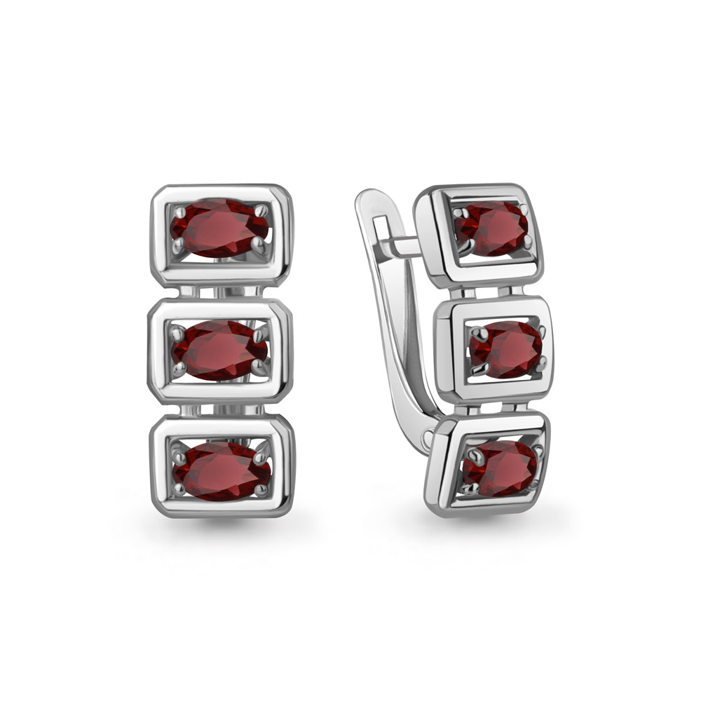 45015703 Серьги из Серебра с гранатами
