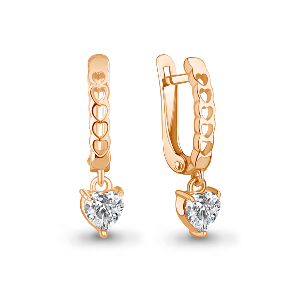 450158 Серьги из Золота с фианитами