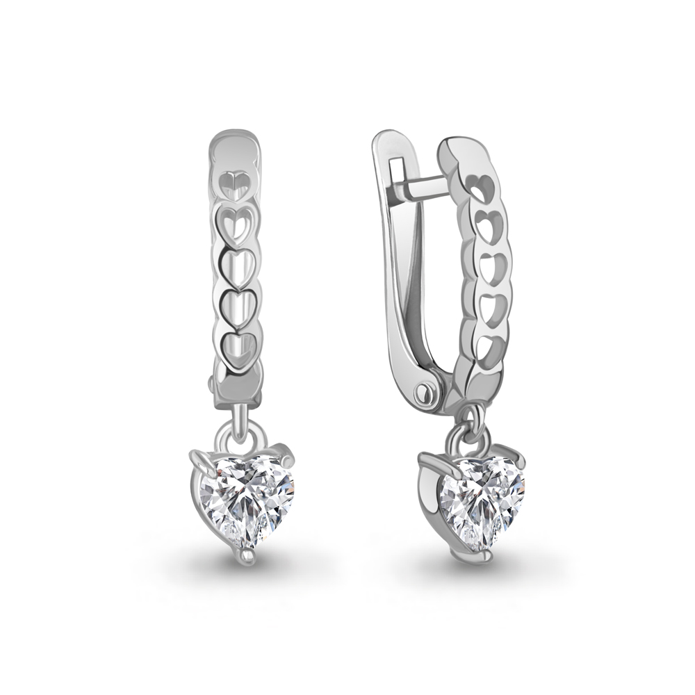 450158 Серьги из Серебра с фианитами