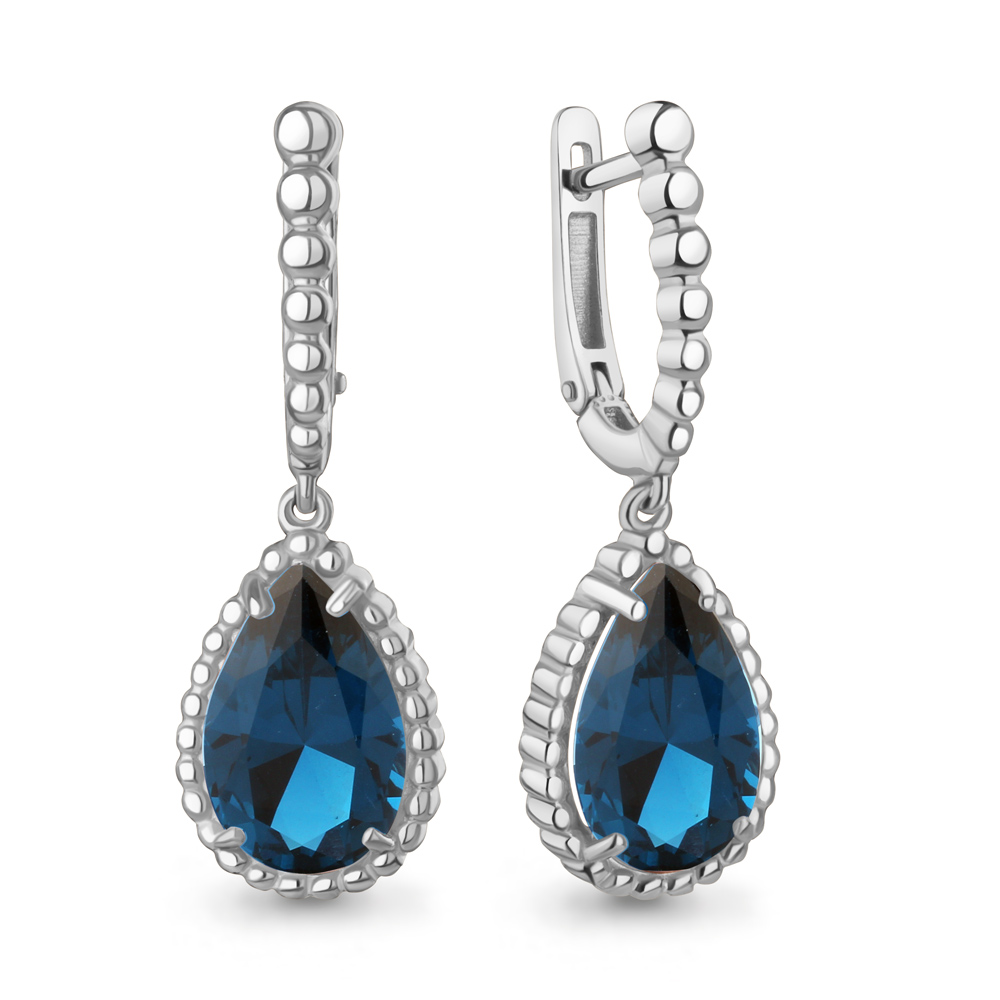 45016193 Серьги из Серебра с нанотопазами лондон