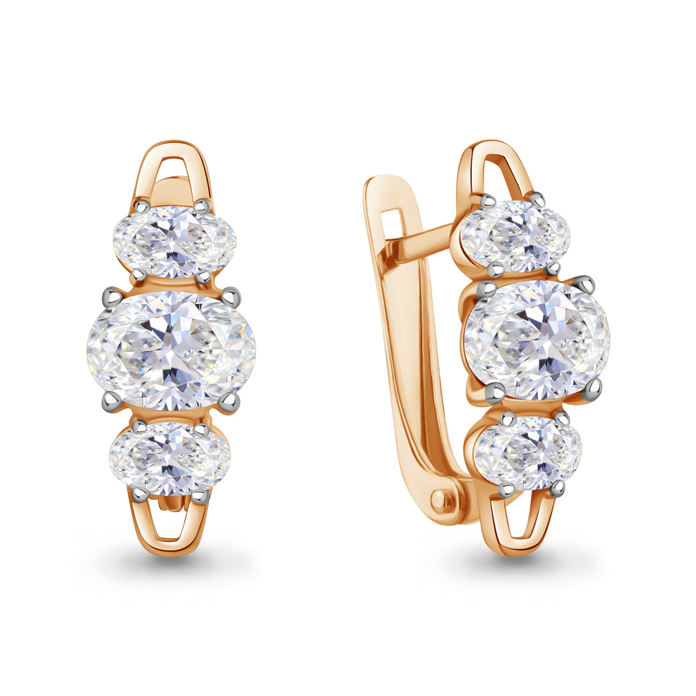 450163 Серьги из Золота с фианитами