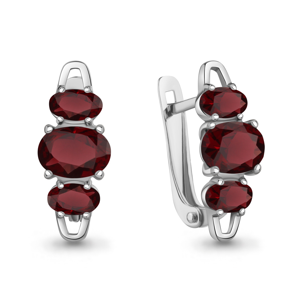 45016303 Серьги из Серебра с гранатами