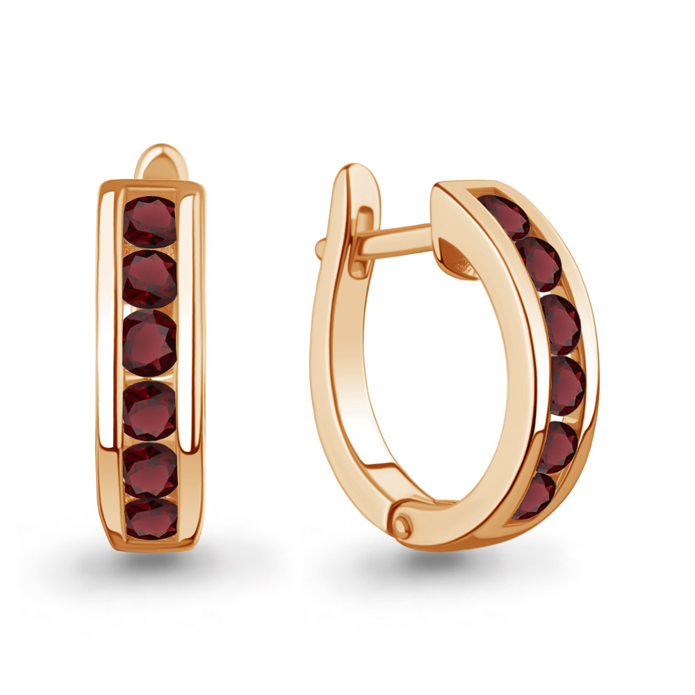 45019103 Серьги из Золота с гранатами