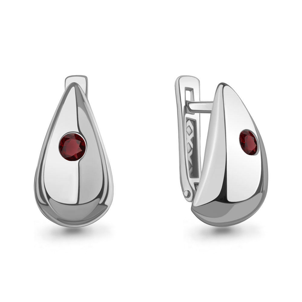 45020603 Серьги из Серебра с гранатами