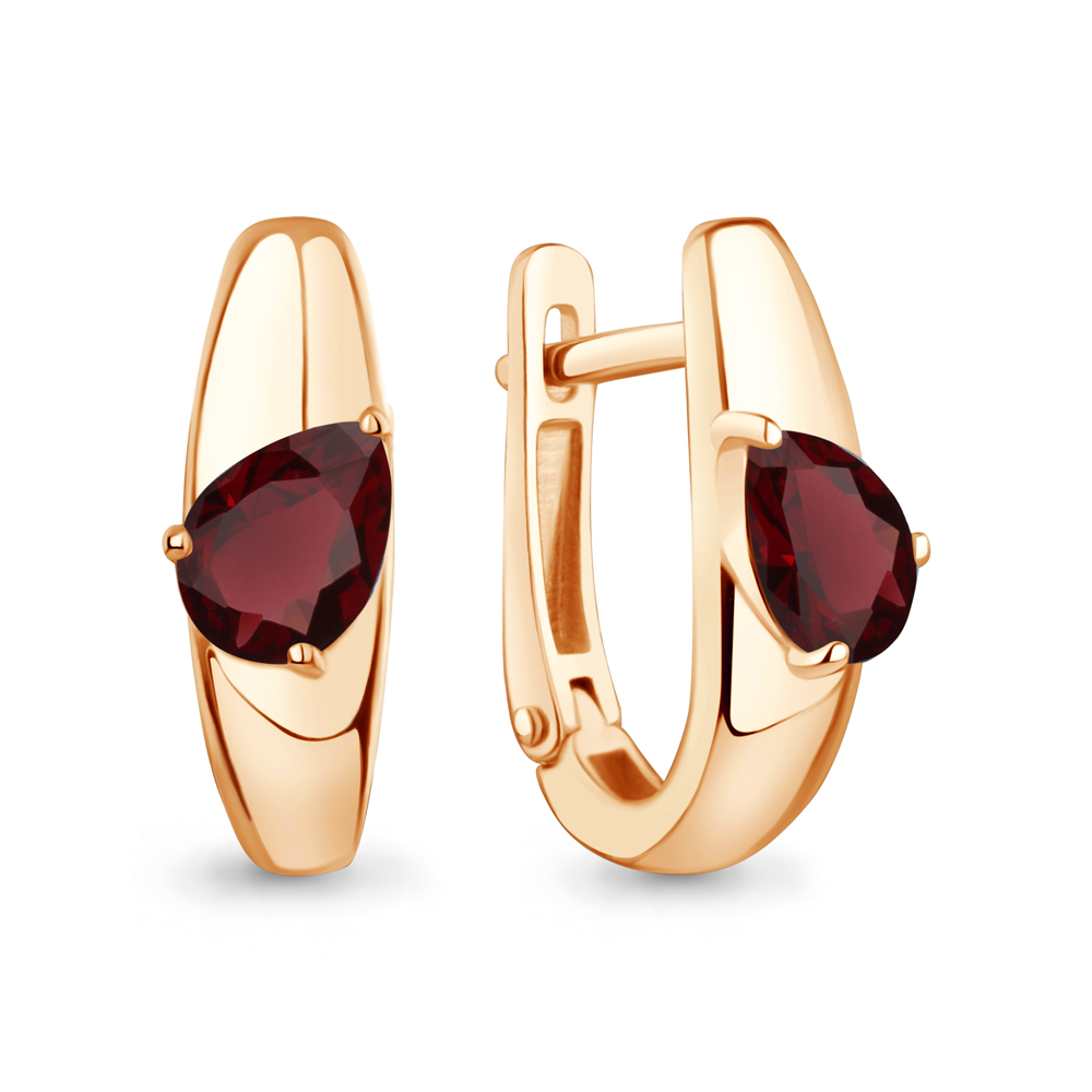 45020903 Серьги из Золота с гранатами