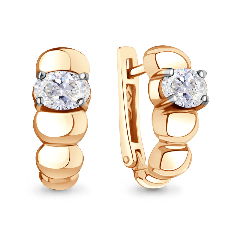 450210 Серьги из Золота с фианитами