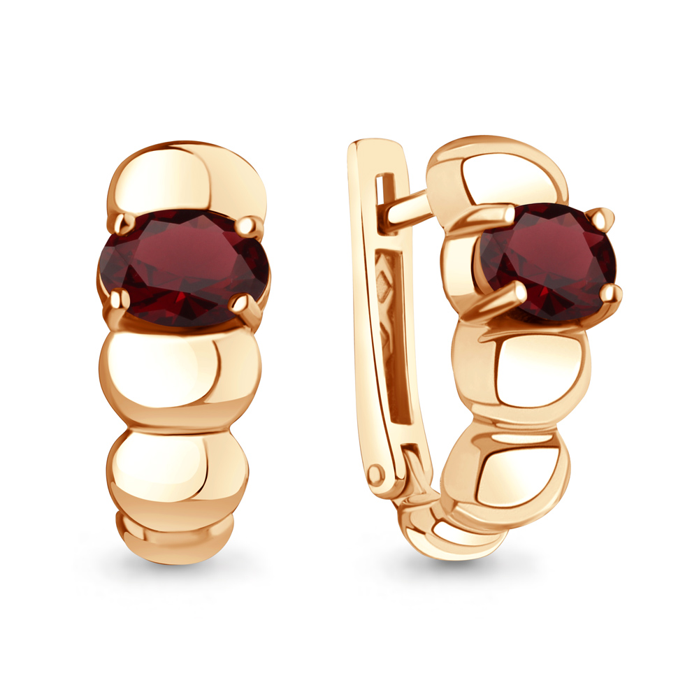 45021003 Серьги из Золота с гранатами