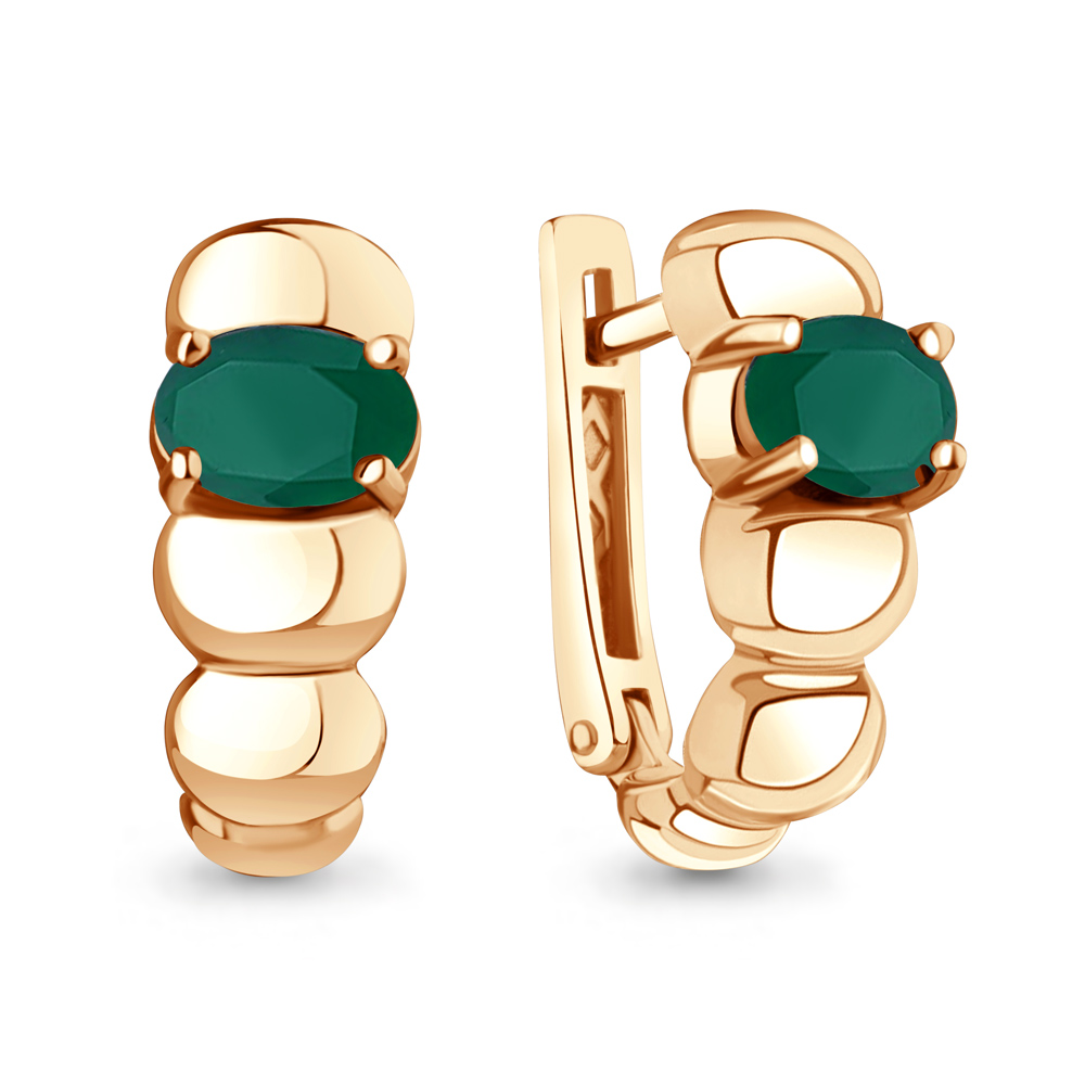 45021009 Серьги из Золота с агатами