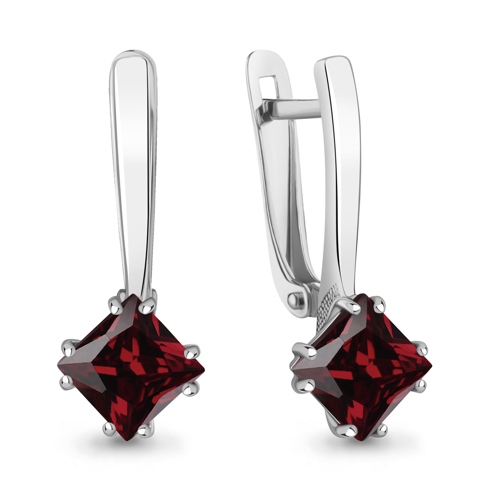 45021303 Серьги из Серебра с гранатами