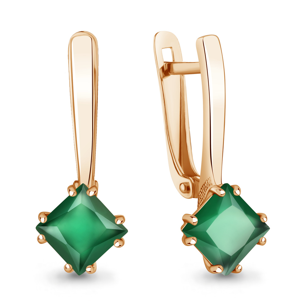 45021309 Серьги из Золота с агатами