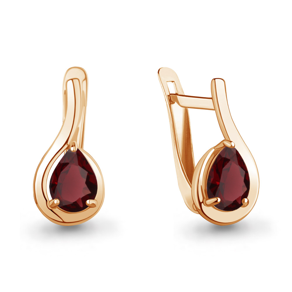 45021403 Серьги из Золота с гранатами