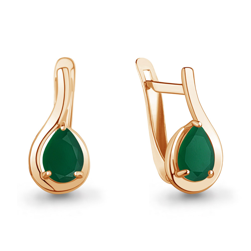 45021409 Серьги из Золота с агатами