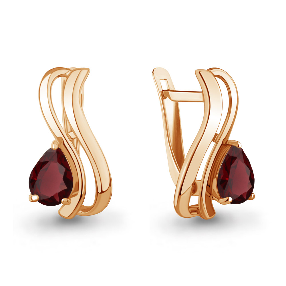 45021503 Серьги из Золота с гранатами