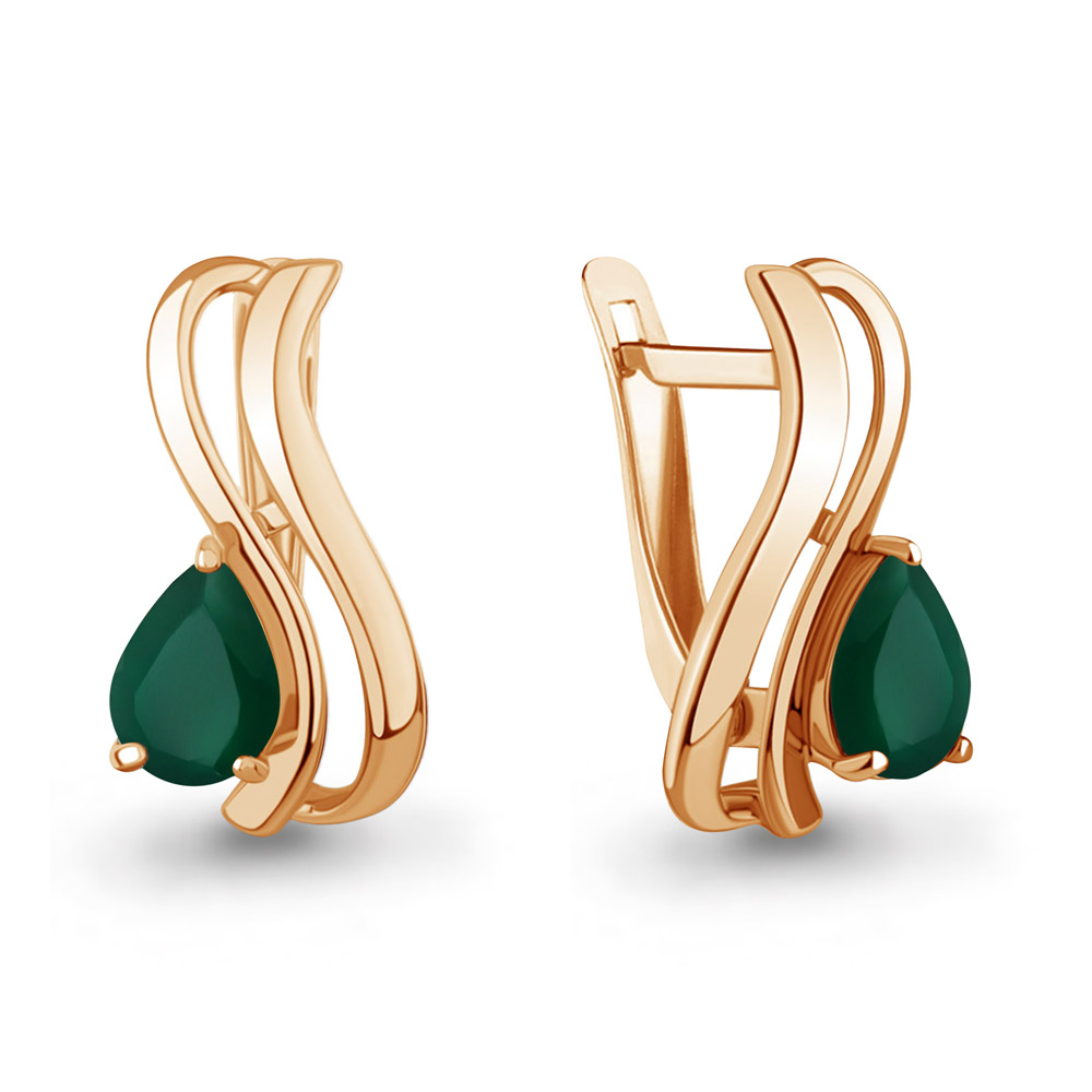 45021509 Серьги из Золота с агатами