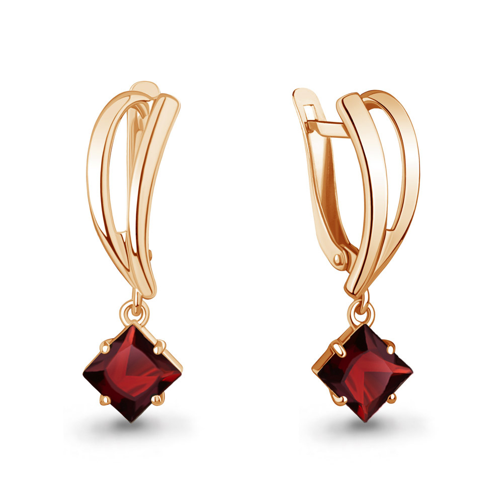 45021603 Серьги из Золота с гранатами