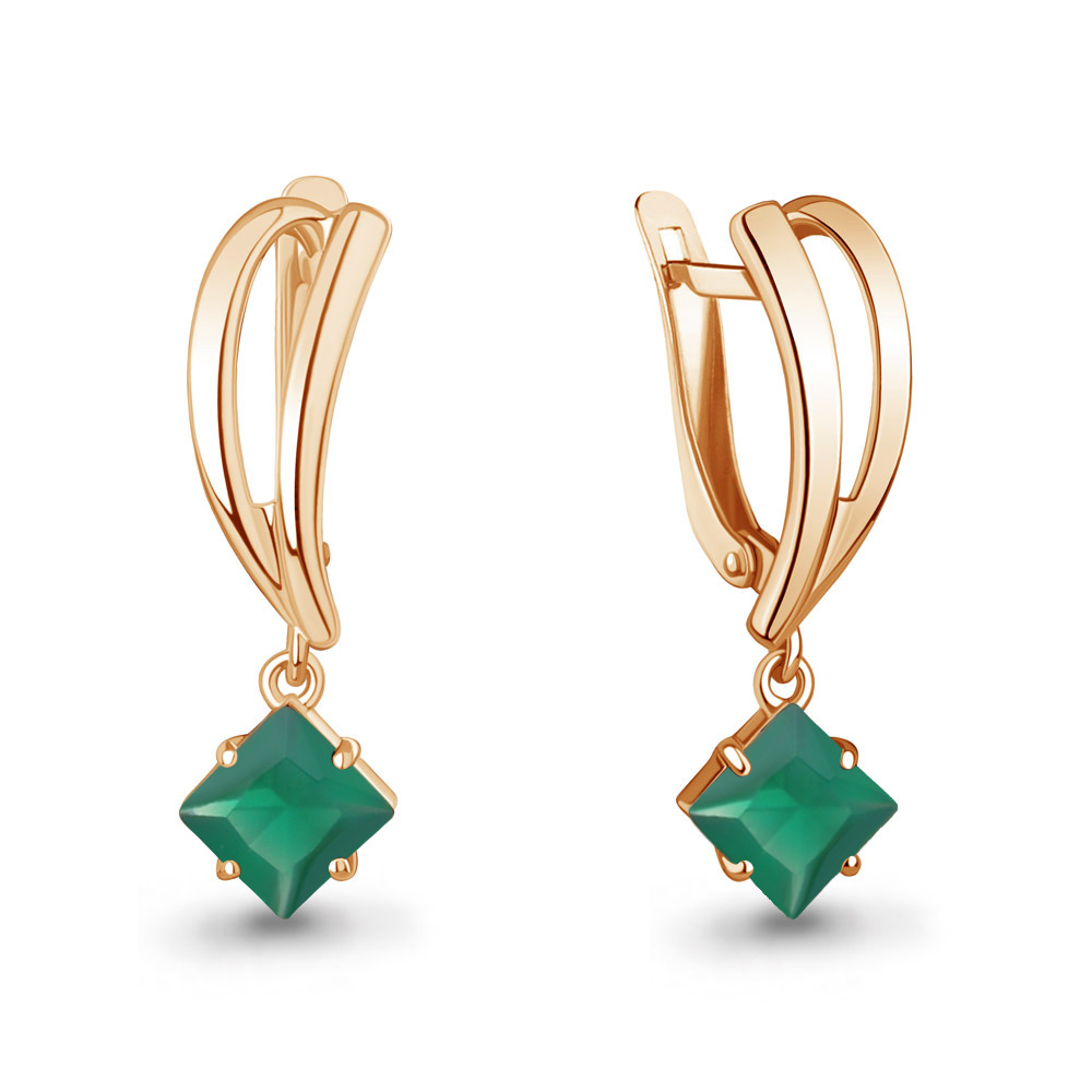 45021609 Серьги из Золота с агатами