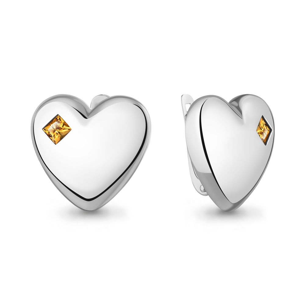 45022406 Серьги из Серебра с цитринами