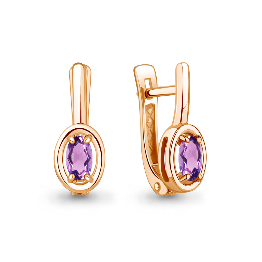 45022804 Серьги из Золота с аметистами