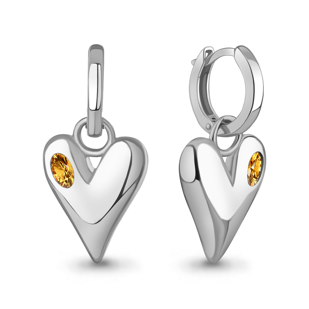 45023006 Серьги из Серебра с цитринами