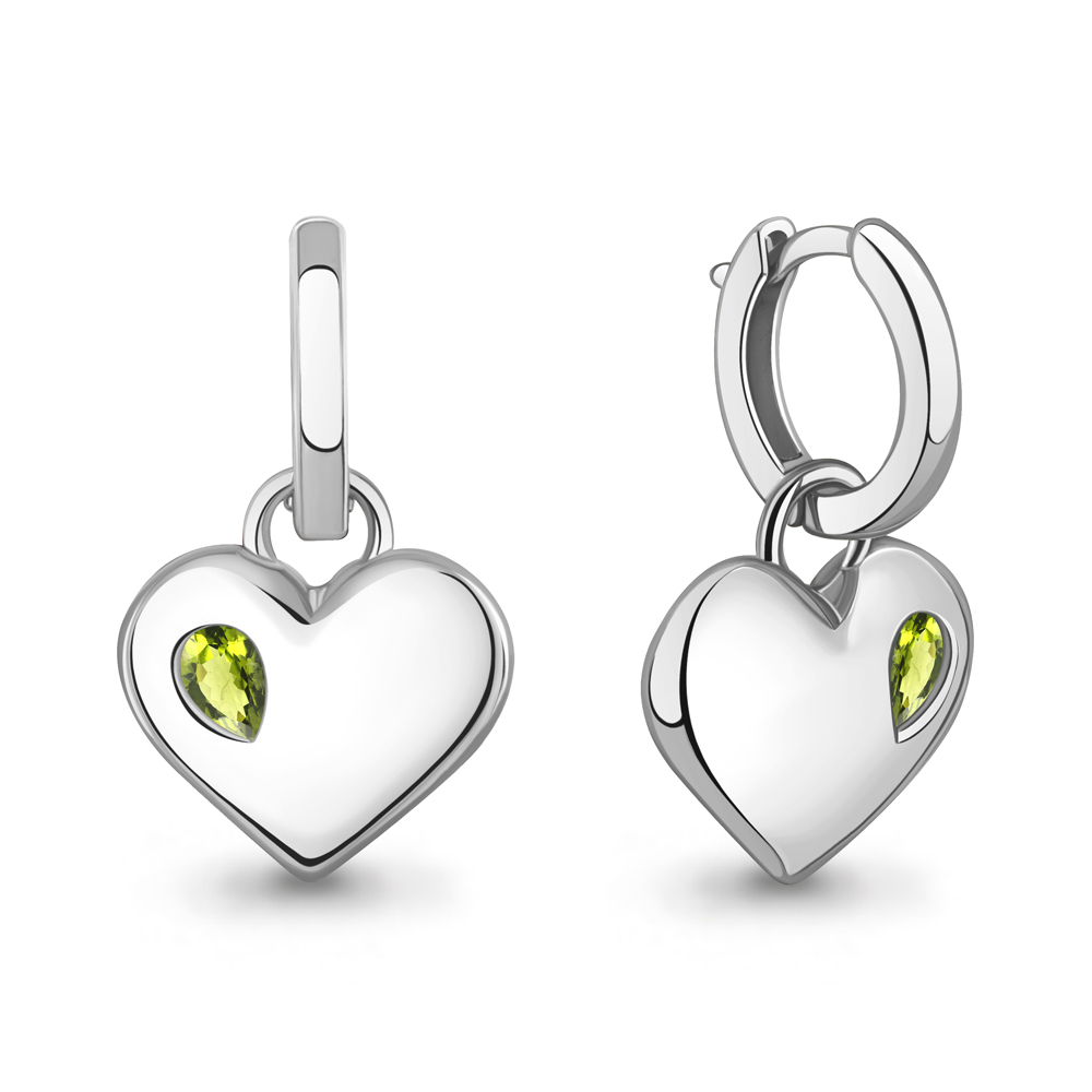 45023107 Серьги из Серебра с хризолитами