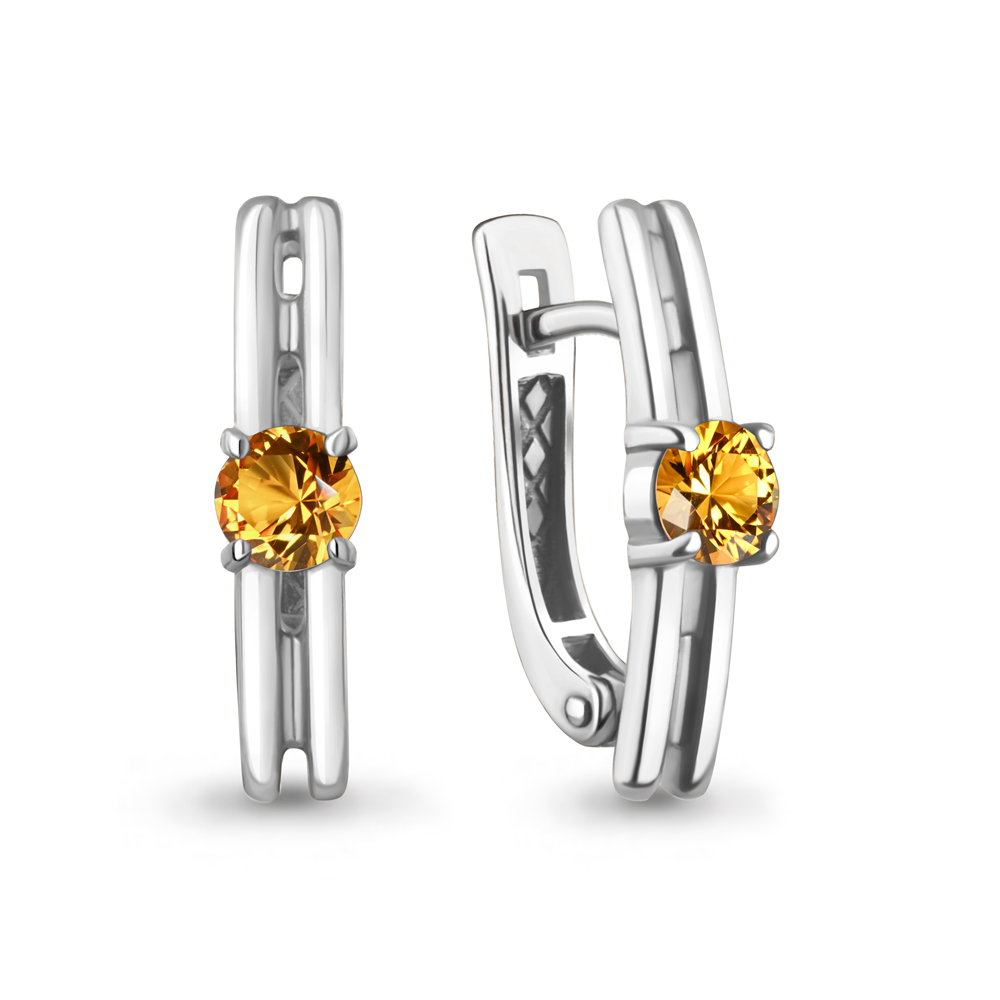 45023306 Серьги из Серебра с цитринами