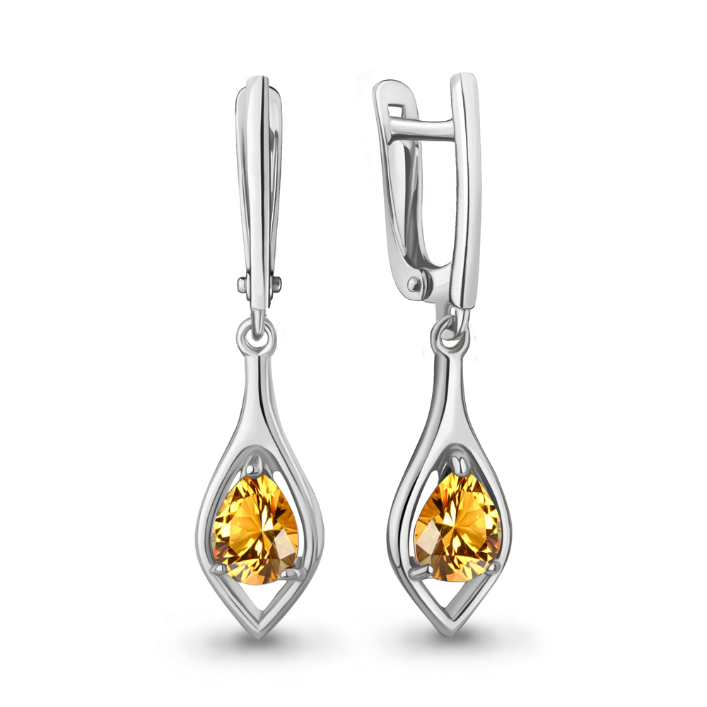 45028506 Серьги из Серебра с цитринами