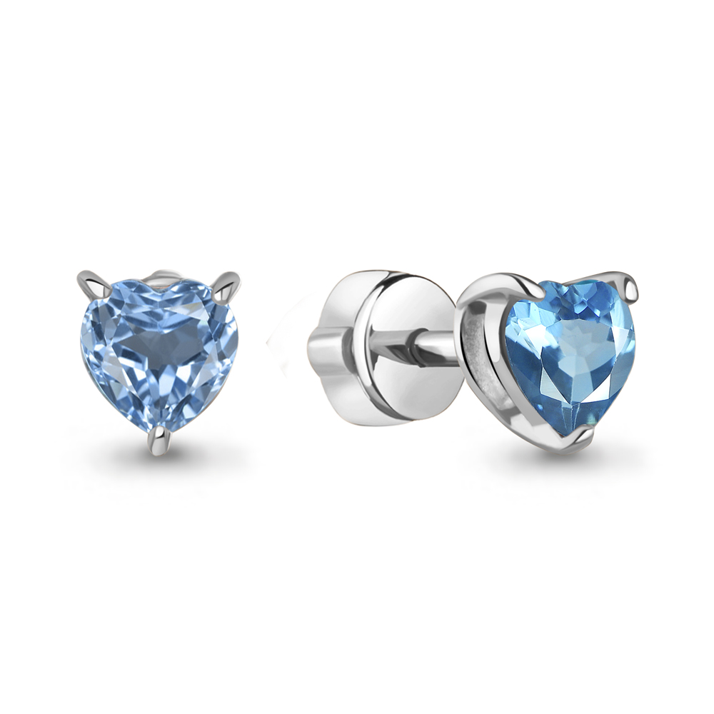 45029205 Серьги из Серебра с топазами свисс блю