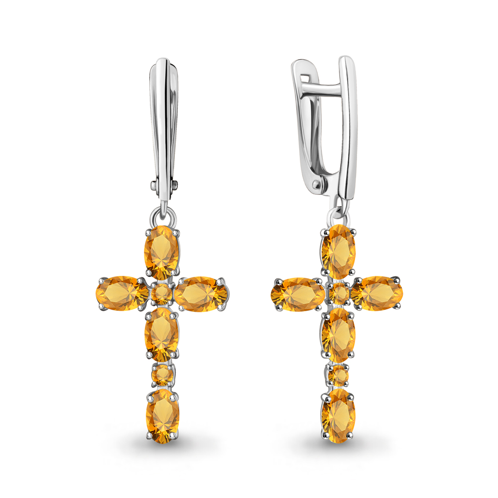 45029606 Серьги из Серебра с цитринами