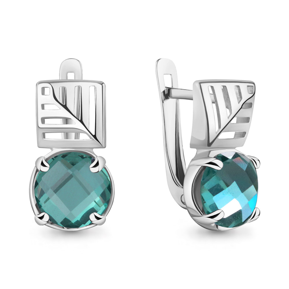 45030188 Серьги из Серебра с нанотурмалинами иск.