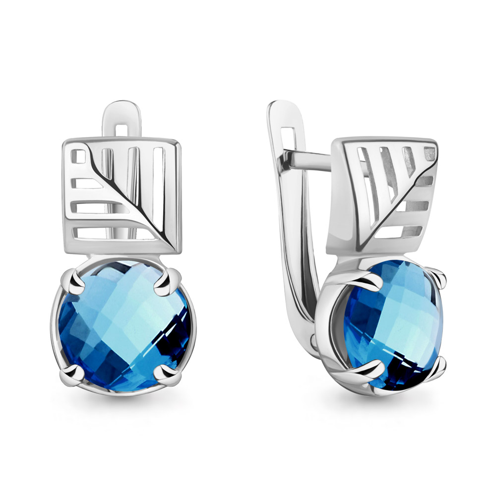 45030193 Серьги из Серебра с нанотопазами лондон