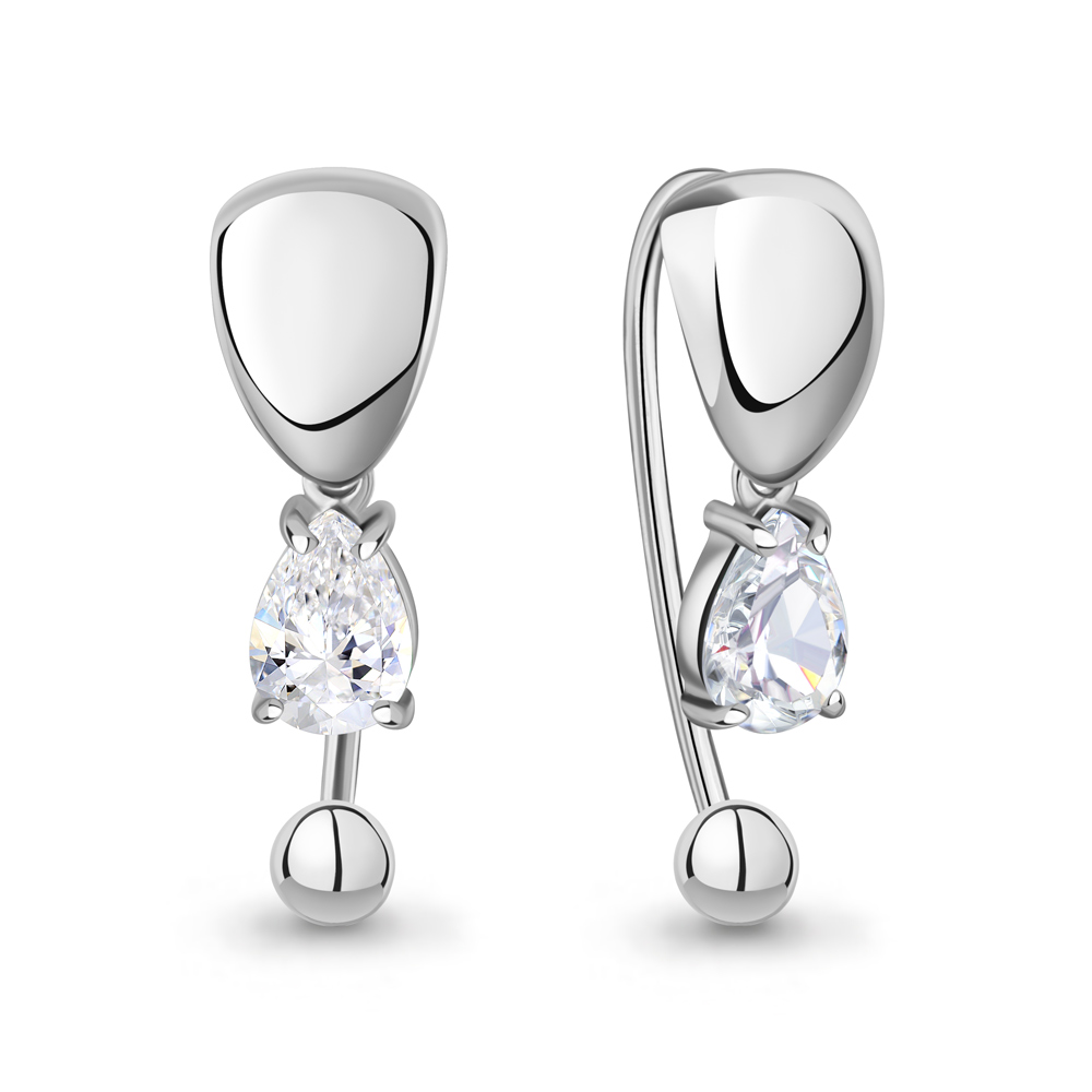 450311 Серьги из Серебра с фианитами