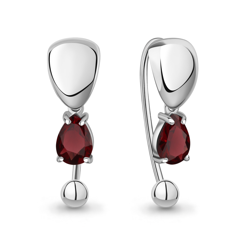45031103 Серьги из Серебра с гранатами