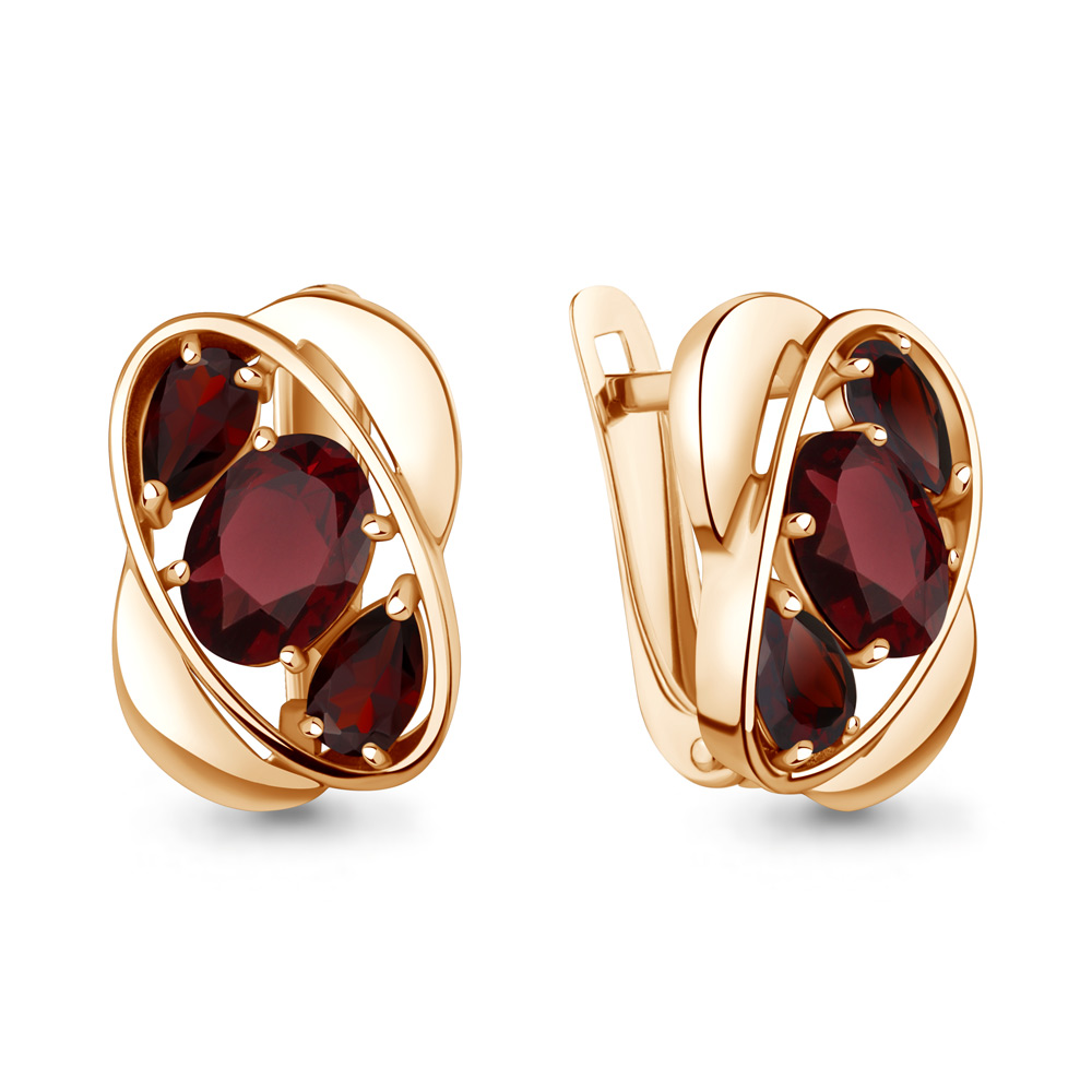 45031903 Серьги из Золота с гранатами