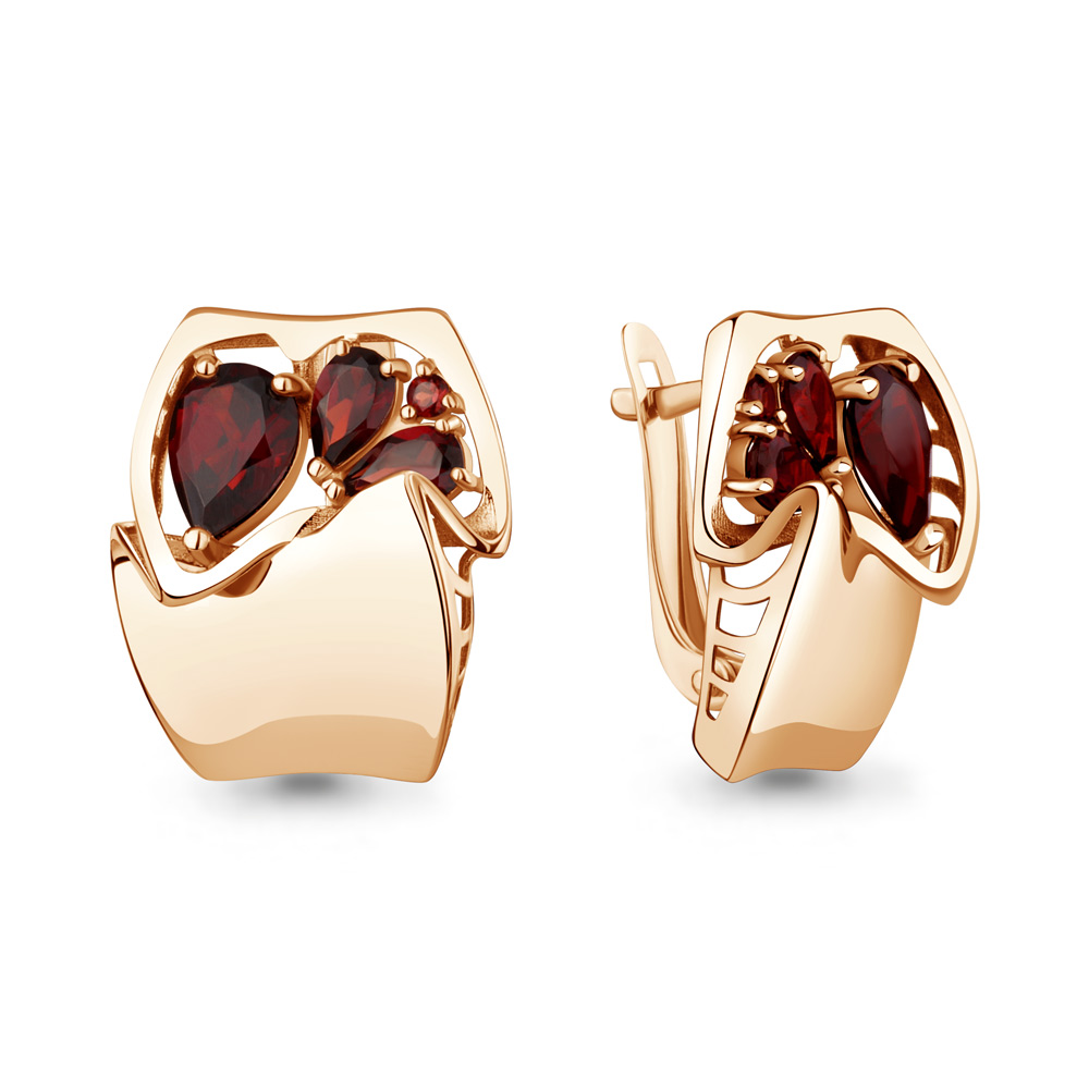 45032003 Серьги из Золота с гранатами