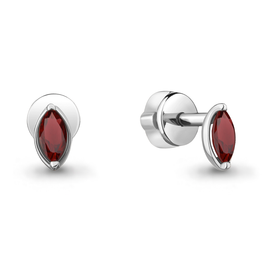 4508903 Серьги из Серебра с гранатами