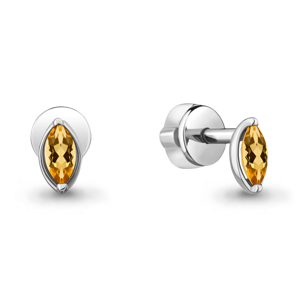 4508906 Серьги из Серебра с цитринами