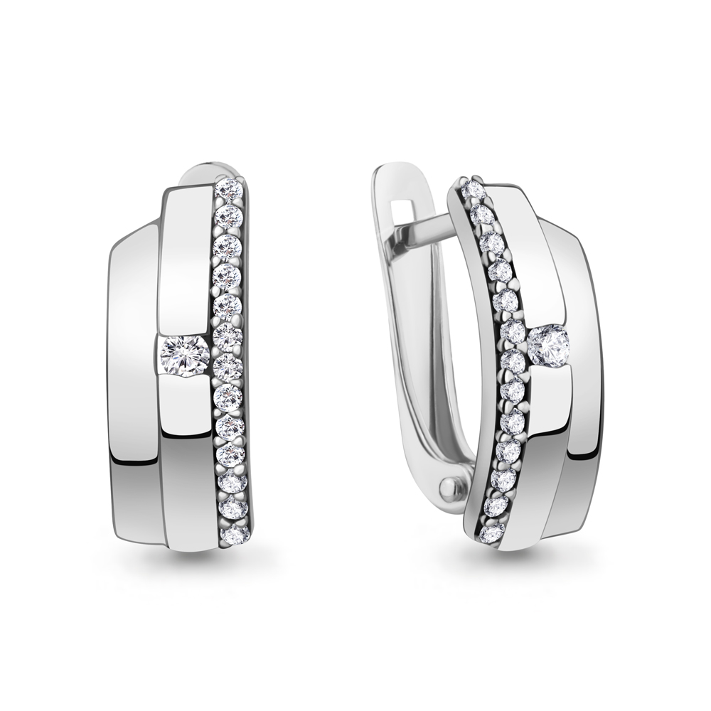 45314А Серьги из Серебра с фианитами из коллекции "Must Have"