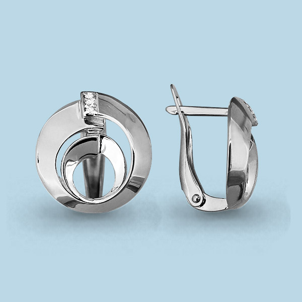 45334 Серьги из Серебра с фианитами