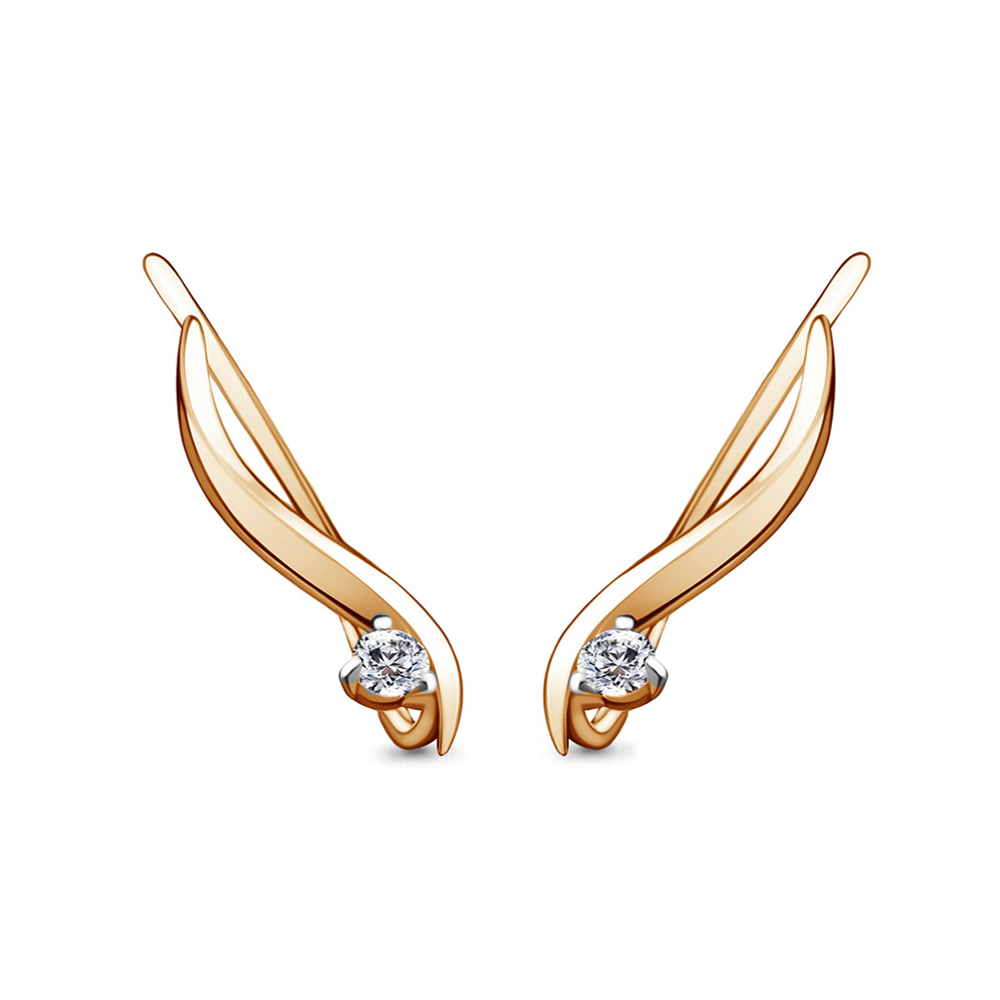 45505 Серьги из Золота с фианитами