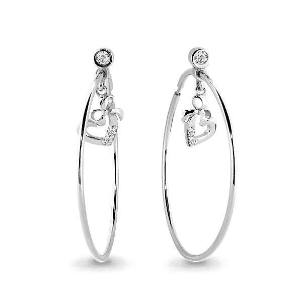 45604А Серьги из Серебра с фианитами