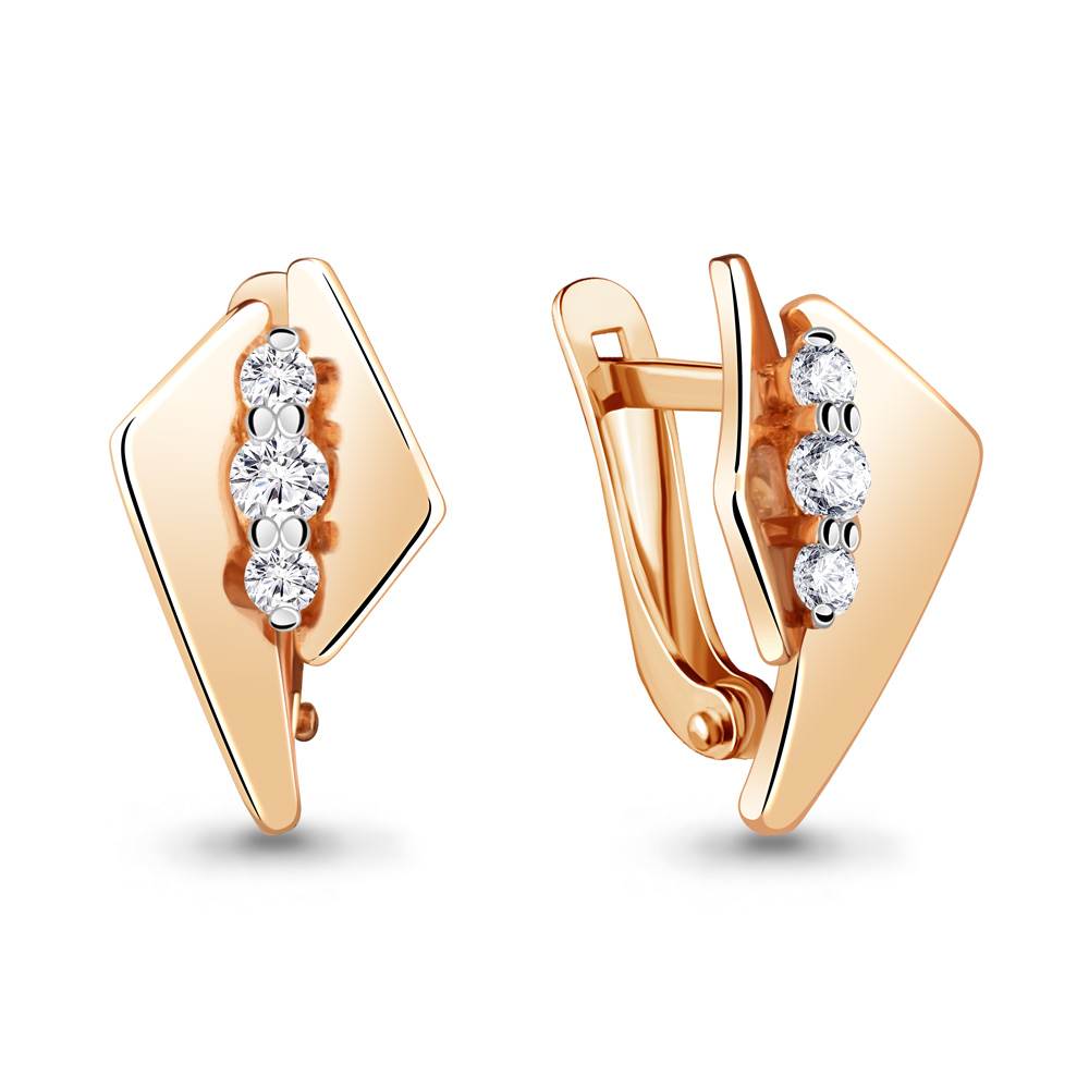 45619 Серьги из Золота с фианитами